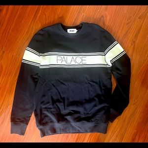 Palace Horizontal Stripe Crewneck Navy Large